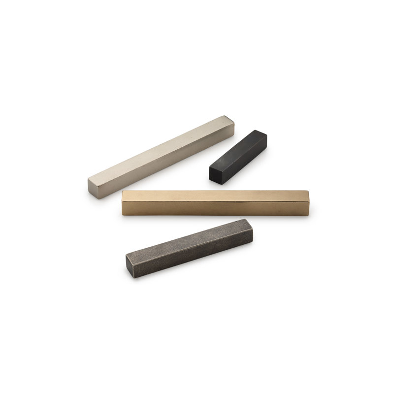 Rectangular Box Cabinet Cup Pull, Dark Bronze, 3 3/4″