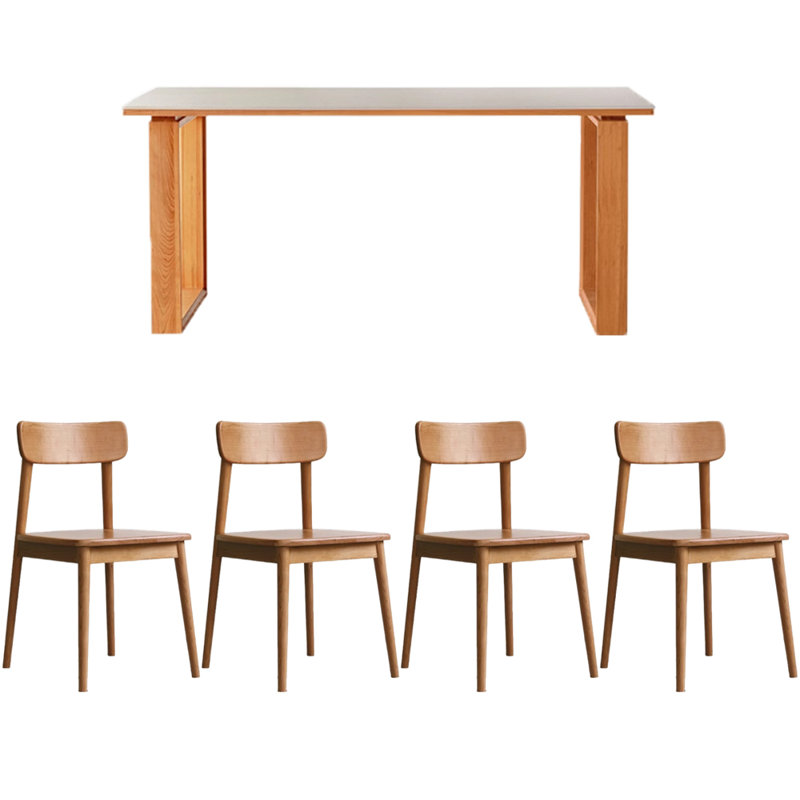 Ensemble de table de salle à manger Rock, H 29,52 po x L 59,05 po x l 31,49 po, Blanc