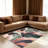 Muted Multi-Tone Abstract Floral carpet-easy to clean, machine-washable, soft and comfortable; suitable for door mats, kitchens, living rooms, bedrooms, corridors, and laundry areas. Easy to clean, durable carpet for home decoration.-1443519164