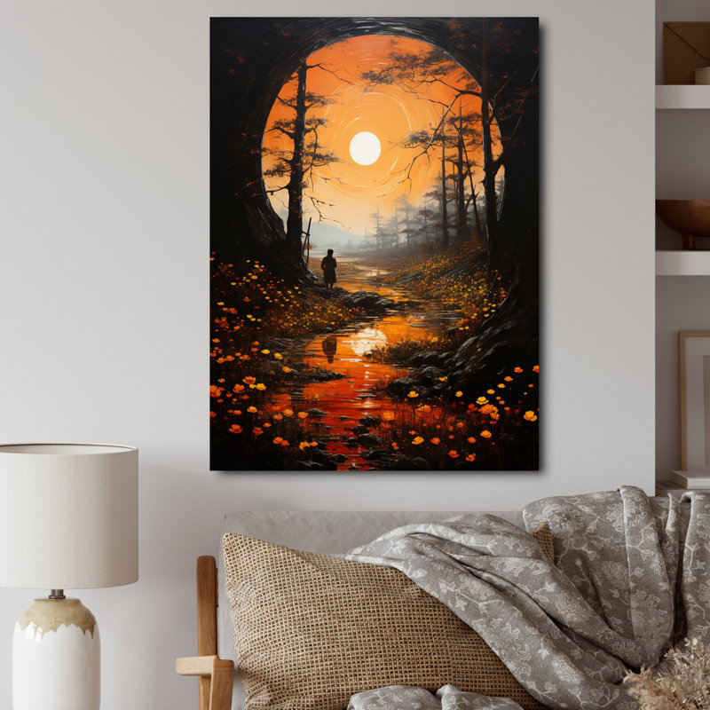 Impression sur toile encadrée, "Zeuminra", H 32 po x l 16 po x P 1 po, Toile tendue