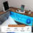 Corner Bed Frame with 2 Drawers and Storage Bookcase, Daybed with Charging Station and LED Lights-887620060