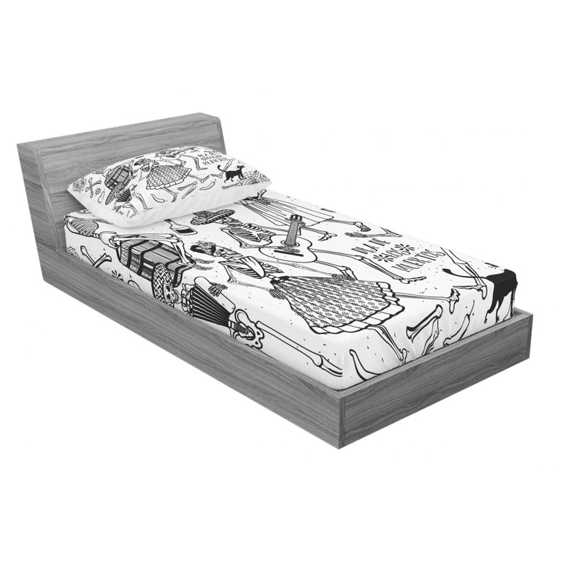 Microfiber Sheet Set, Twin Sheet Set with Fitted Sheet