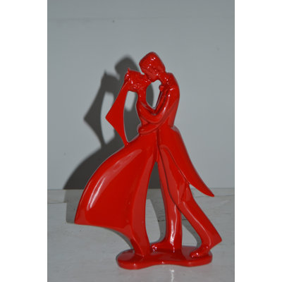 Abdiel Bride and Groom Resin Statue Modern Art - Size: 3"L x 9"W x 12"H.