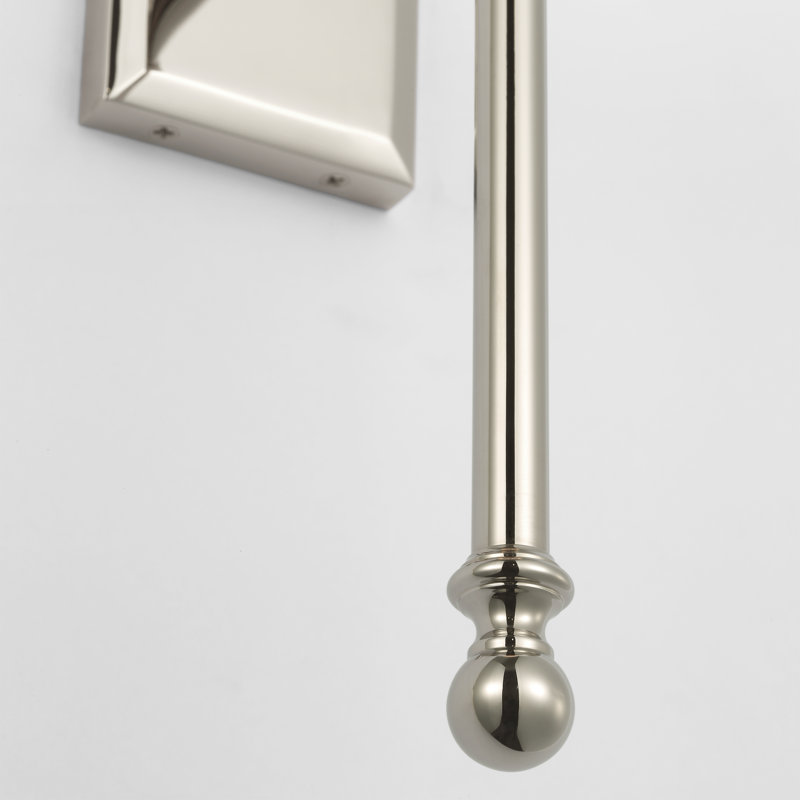 Classic 1 - Light Candle Wall Light, Polished Nickel