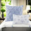 Ensemble de literie 8 pièces en coton, hypoallergénique, motif floral bleu, très grand