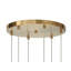 Brizio 6 - Light Brass/Copper/Silver Cluster Pendant