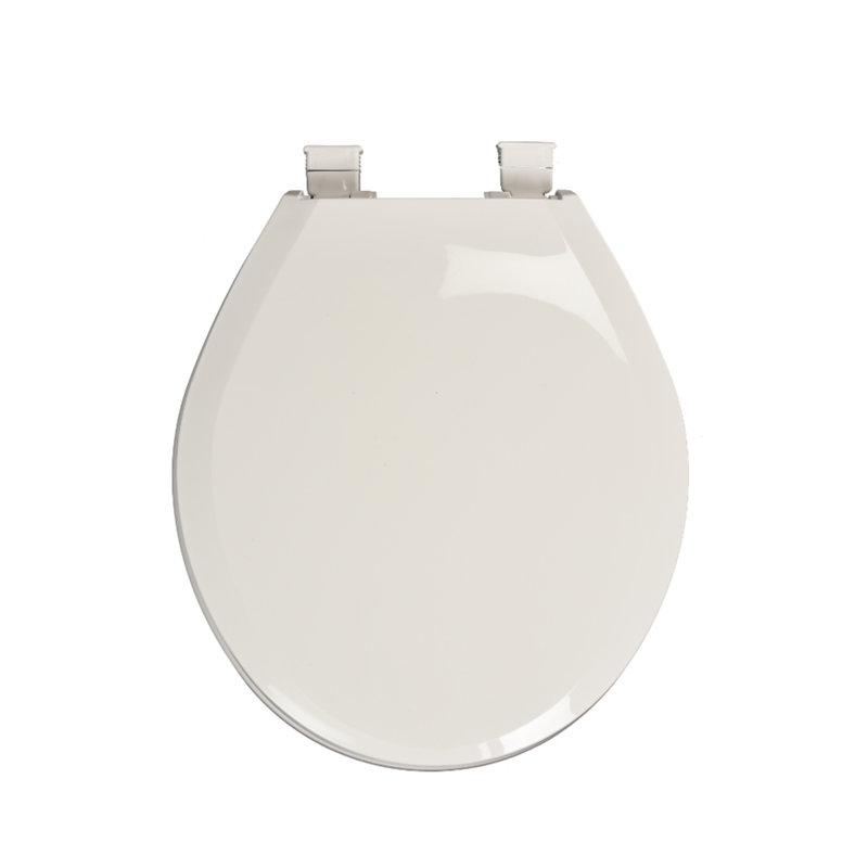 Round Toilet Seat and Lid, Safety Close, White