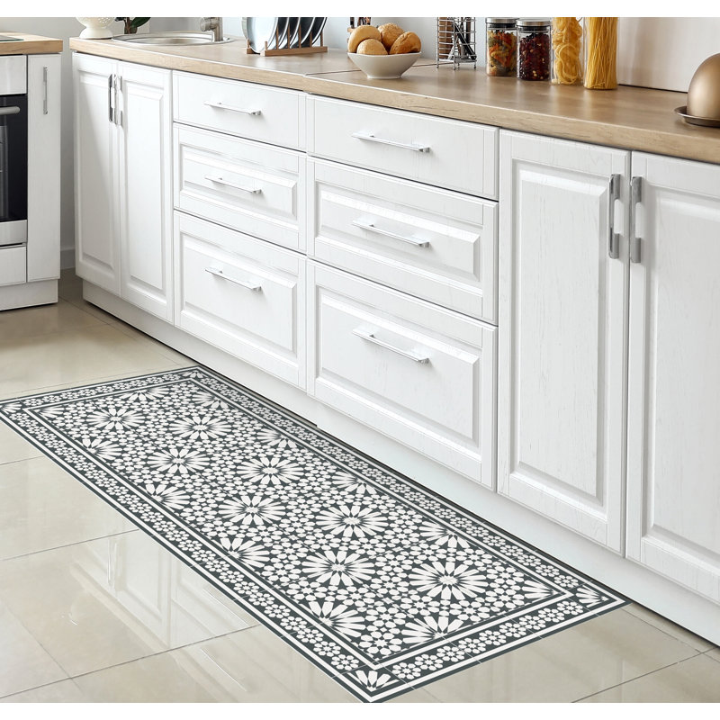 Golbus Vinyl Machine Printed Area Rug, Rectangle 2'7.5" x 9'10.1"