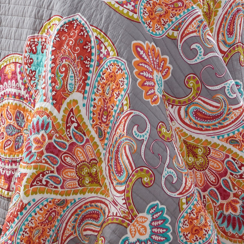 Tivoli Grey Twin Quilt Set