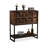 Walnut Solid Wood Rectangular Console Table-1686620786