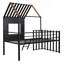 Lit mezzanine simple en métal avec toit-1851276840