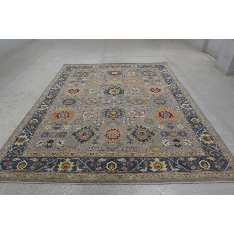 Transitional One-of-a-Kind Rectangle 8' X 9'11" Hand Knotted Area Rug