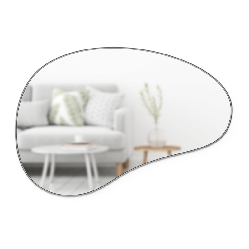 24" x 36" Abstract Shaped Metallic Wall Accent Mirror