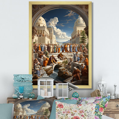 Gebber, chef-d'œuvre de l'école d'Athènes I sur toile