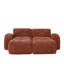 Rouge désossé en forme de U rouge avec velours doux et éponge haute densité 32d, style, conception antidérapante, mobile, sans assemblage, pour les espaces, revêtement