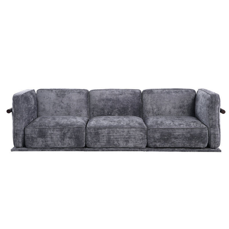 Canapé modulaire 120 po Chenille, Gris