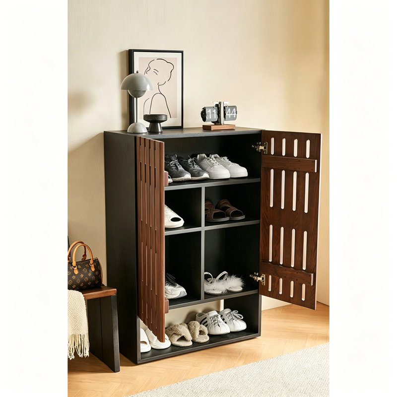 Armoire de rangement pour chaussures à grille