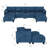 141.5'' U-Shaped Upholstered Sofas with Movable Ottoman-1190076567