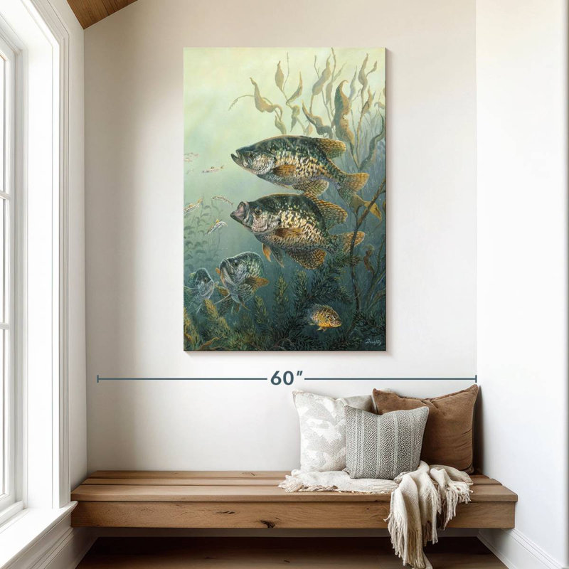 Brampt Black Crappies, 48" H x 32" W