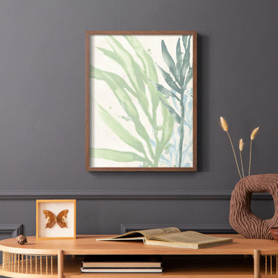 Swaying Seagrass IV, reproduction encadrée - bois massif