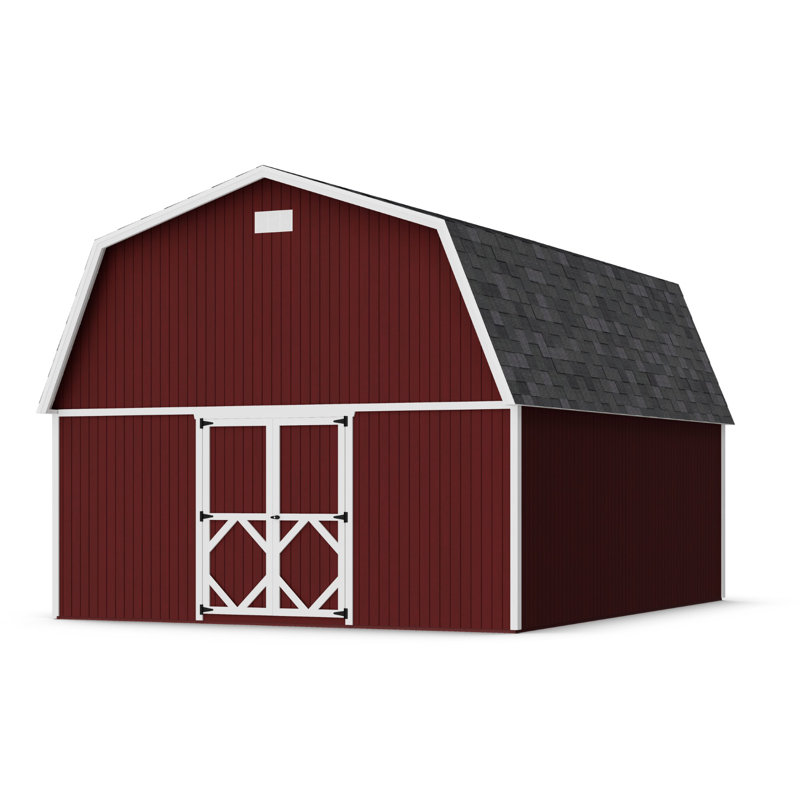 Classic Gambrel Outdoor Wood Storage Large Barn, 14' X 18', No