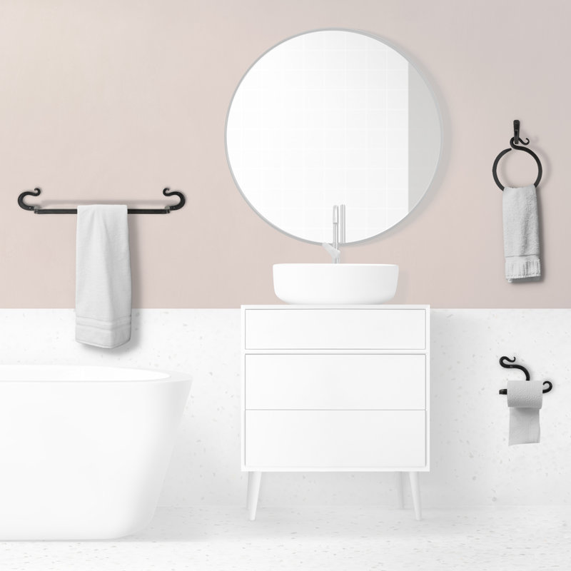 Ensemble d'accessoires de salle de bain en fer forgé à la main