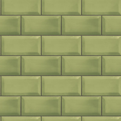 Just Kitchens Metro Tile Design 33' L x 21" W Wallpaper Roll