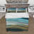 Watercolor Desert Storm Abstract Blue - Cottage Duvet Cover Set - Microfiber Polyester-38758267