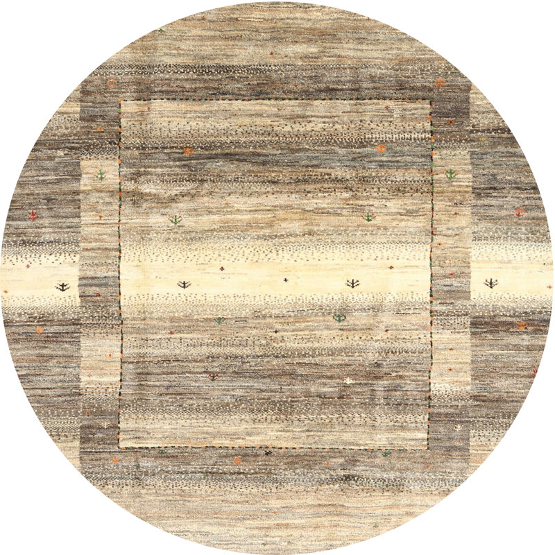Tapis ivoire / beige Drumgurland, Rond 8 pi