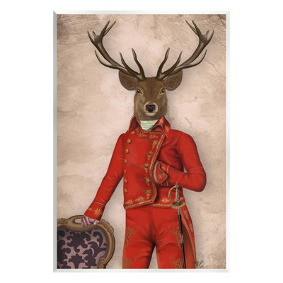 Élan fantaisie Ba-326-Wood en costume rouge par Fab Funky