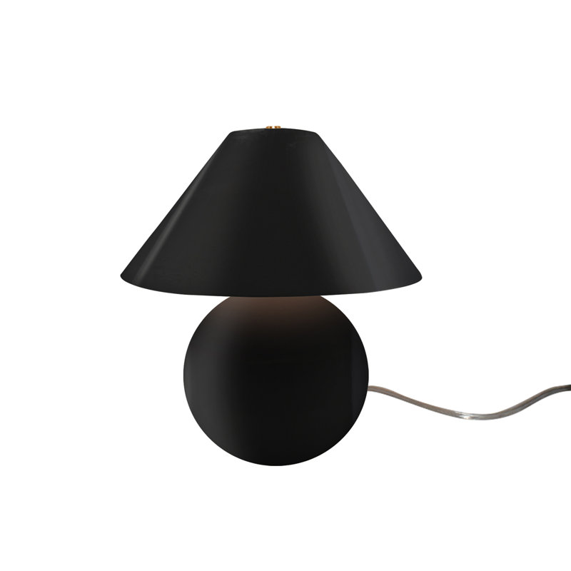 Lampe de table en céramique Caroldine, Lustre noir, H 12 po x l 11 po x P 11 po