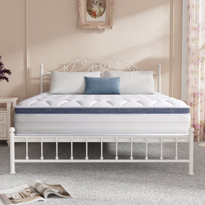 24Cm Memory Foam Pockect Sprung Coils Hybrid Mattress For Lower Motion, Mediun Firm Mattress in-a-Box
