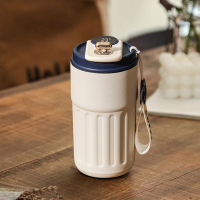 Bouteille d'eau chaude tasse de voyage tasse à café Bouteille d'eau chaude et froide Tasse de boisson Affichage à DEL intelligent Tasse de café de voyage portable