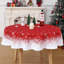 Snowflake Christmas Tablecloth in Waterproof Polyester | Spill-Proof & Washable Festive Cover for Dining Room, Kitchen & Holiday Parties-301706905