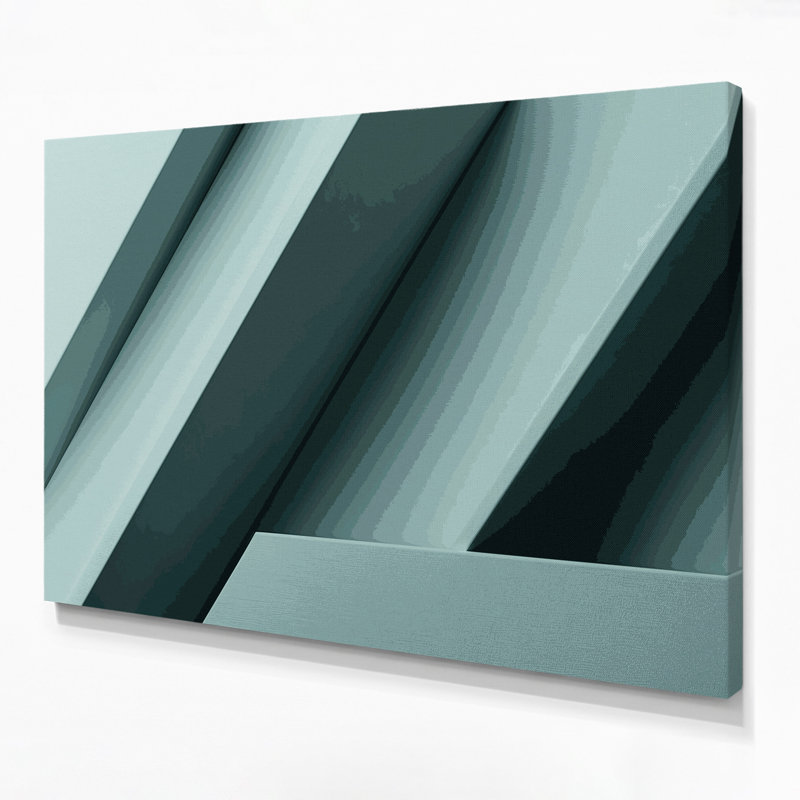 Minimalisme 50, art mural bleu sur toile, H 20 po x l 24 po