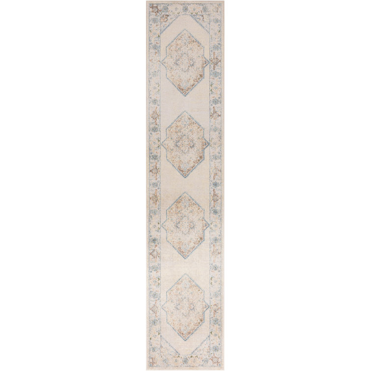 Haydel Machine Washable Area Rug in Ivory