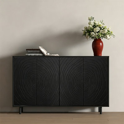 Wabi-sabi style year-ring sideboard