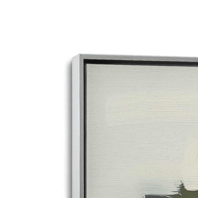 «Sandy Spectrum V2 (Square)», reproduction d'art encadrée sur toile par Azure Artisanal Studio, Cadre flottant en chrome poli