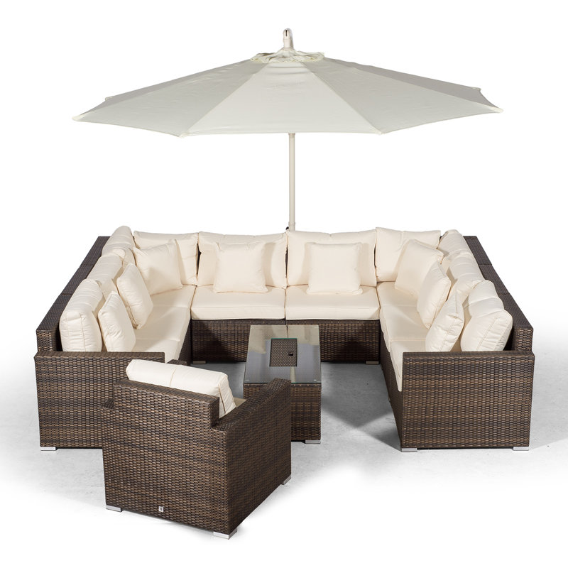 Yancey 5 Seater Rattan Corner Sofa Set