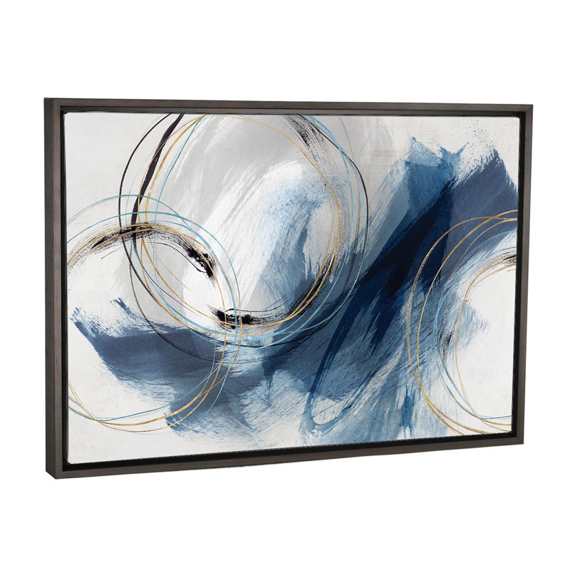 " Detour " by Isabelle Z, 26" H x 40" W x 1.5" D, Champagne Floater Framed Canvas
