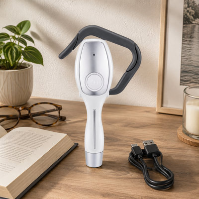 Ear-Worn Hands-Free Reading Light | USB Book Lamp with 3 Dimmable Brightness Levels for Reading in Bed and Knitting