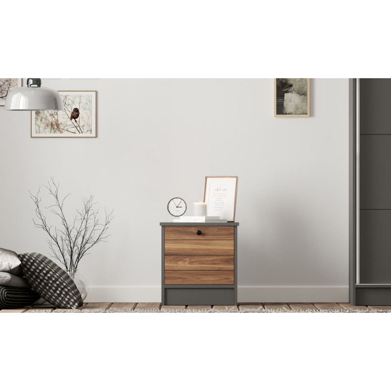 Davlos 45cm W Manufactured Wood Bedside Table
