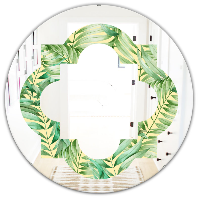 Miroir mural Botanicals and Flowers VI, H 24 po x l 24 po, Feuillage quadrilobe