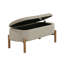 Banc de rangement rembourré avec siège en velours côtelé et pieds en bois massif 1 pièce-275817814