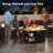 44" Rectangular Propane Fire Pit Table, 50,000 BTU Outdoor Firepit with Cover and Wind Guard-117531532