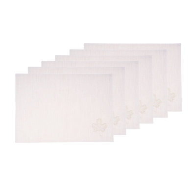 Neutral Maple Leaves Placemat S/6