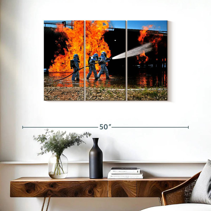 Simulated Fire Emergency, 24" H x 38" W