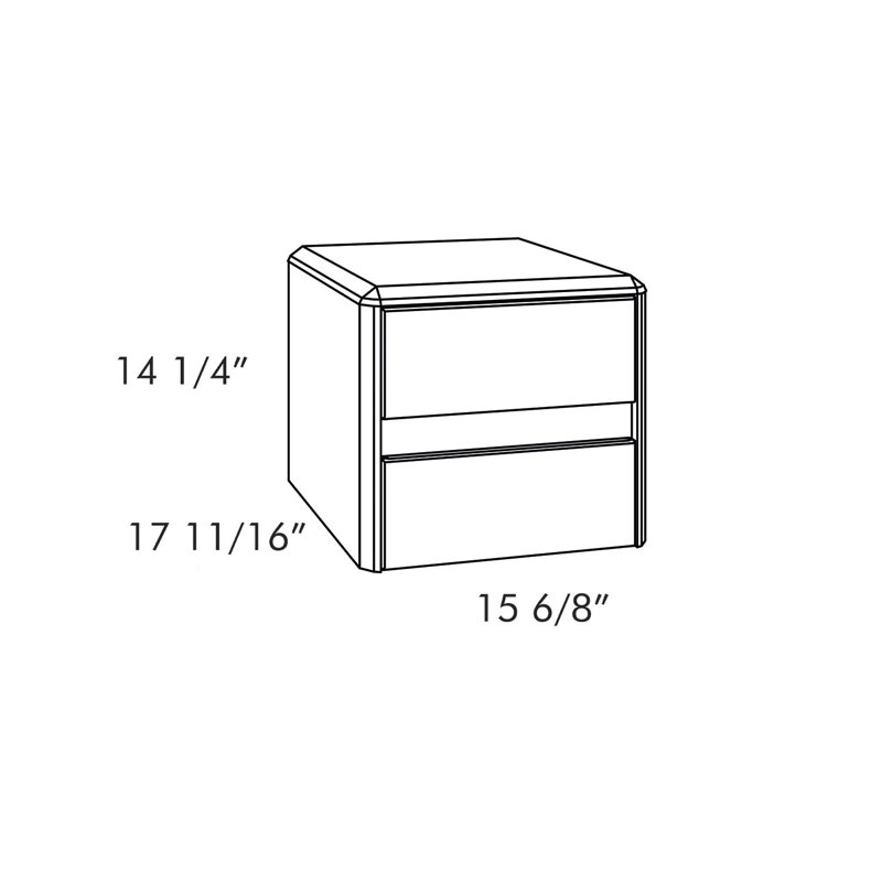 Armoire latérale inférieure 1 tiroir DAX Venice 16 pouces, Blanc