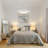 Modern 1-Light Ceiling Pendant with White Shade