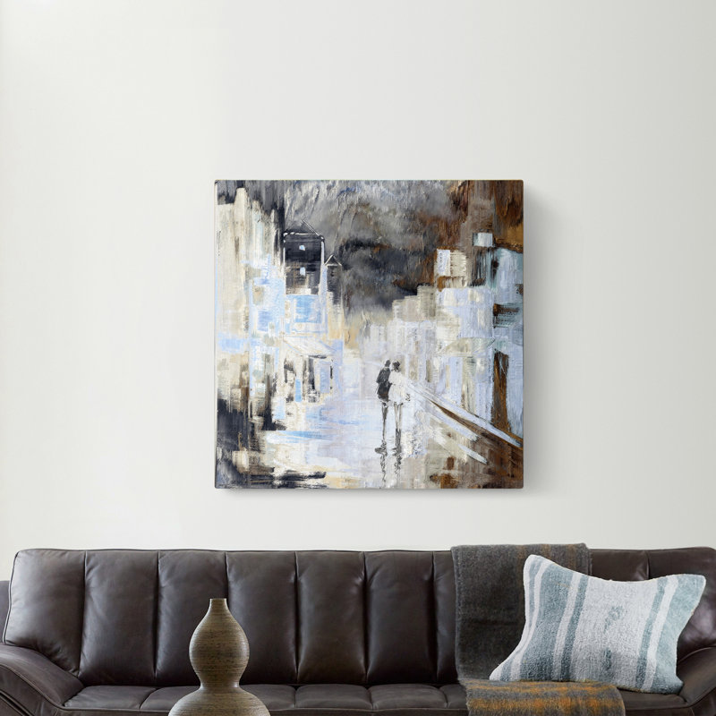 City Walk - peinture sur toile tendue, H 8 po x l 8 po